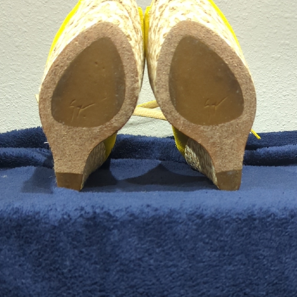 Giuseppe Zanotti Yellow Espadrille Wedges - Picture 6 of 6